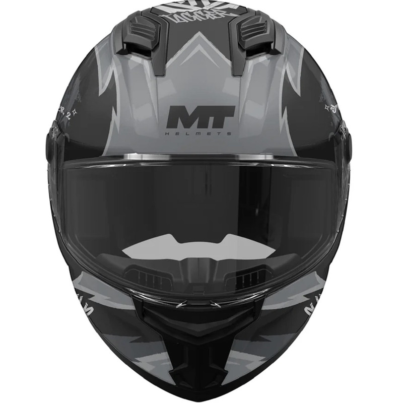 Integraal motorhelm MT Stinger 2 Tagger B2 mat zwart-grijs