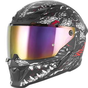 NOX Exklusiv Goliath Raptor integraal motorhelm mat zwart-wit-rood
