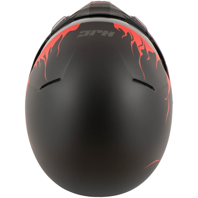Open helm met masker HJC i20 Scraw MC1SF wit-rood-zwart uitverkoop