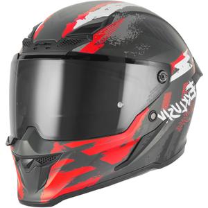 Integraal motorhelm NOX Exklusiv Goliath Cut'D mat zwart-rood