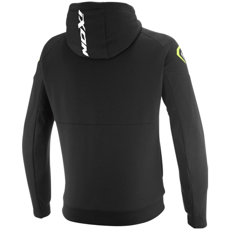 IXON Touchdown Ultra motorsweatshirt in zwart-wit-fluorescentiegeel