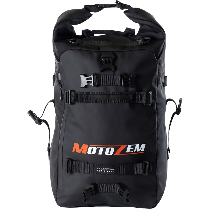 Waterdichte motortas MotoZem DryBag zwart 27,5 l