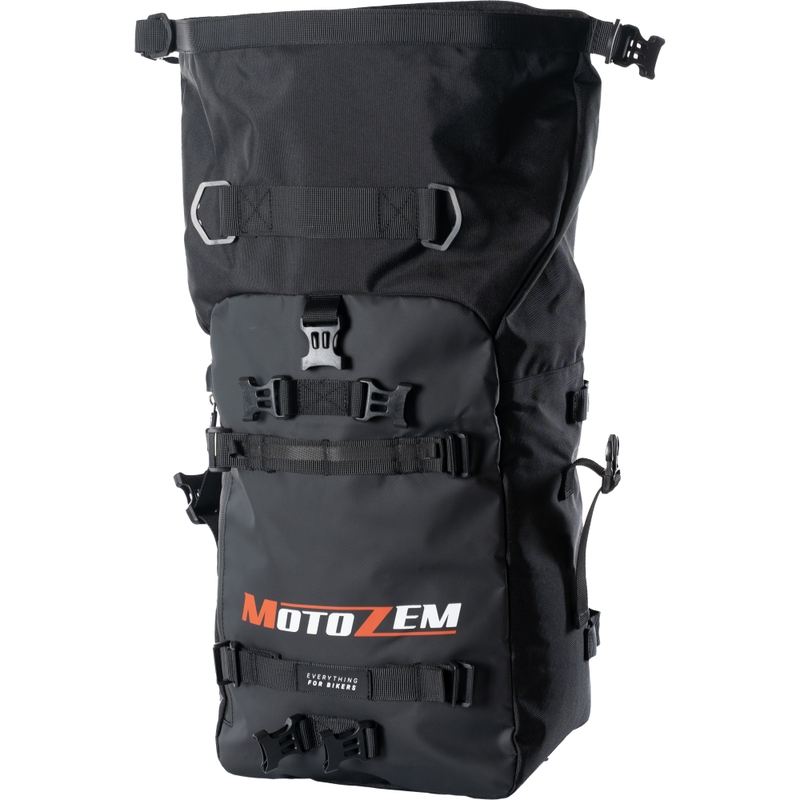 Waterdichte motortas MotoZem DryBag zwart 27,5 l