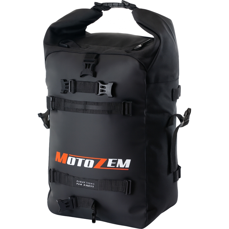 Waterdichte motortas MotoZem DryBag zwart 27,5 l