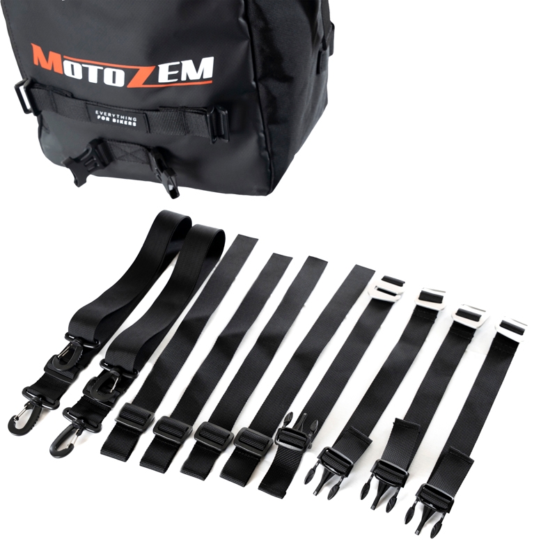 Waterdichte motortas MotoZem DryBag zwart 27,5 l