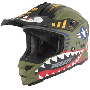 NOX N761 Fly Fighter Kindercrosshelm Khaki-Multicolor