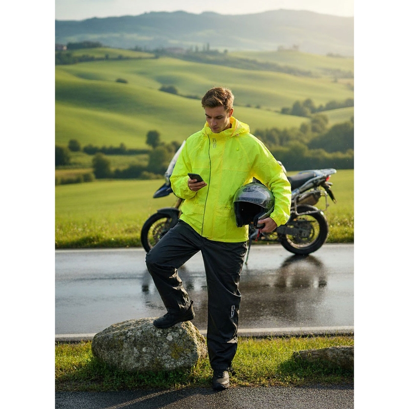 Motorregenjas SiDi Tempora fluo geel-zwart