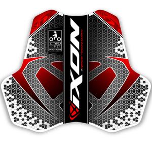 Borstbeschermer IXON IX-RACE zwart-wit-rood