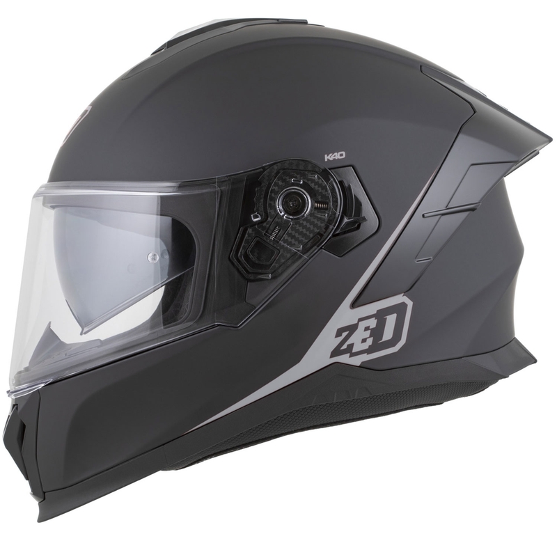 Integraal motorhelm ZED K40 mat zwart-donkergrijs