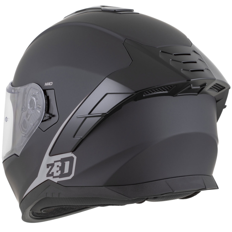 Integraal motorhelm ZED K40 mat zwart-donkergrijs