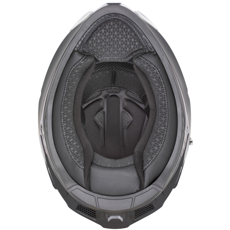 Integraal motorhelm ZED K40 mat zwart-donkergrijs