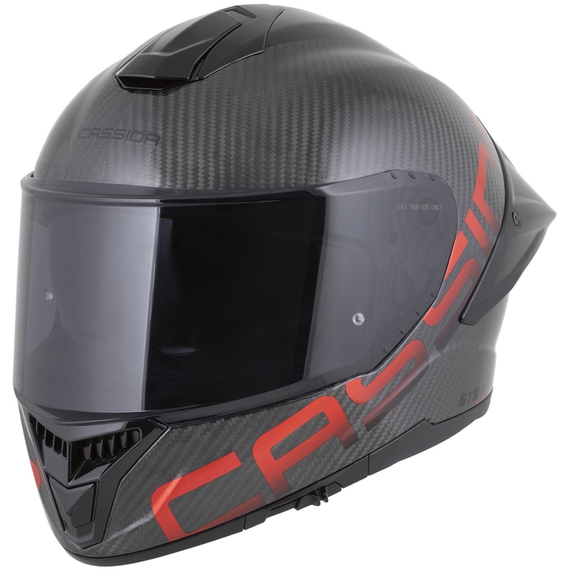 Cassida Integral GTS 2.1 Plus Carbon integraal motorhelm mat carbon-rood