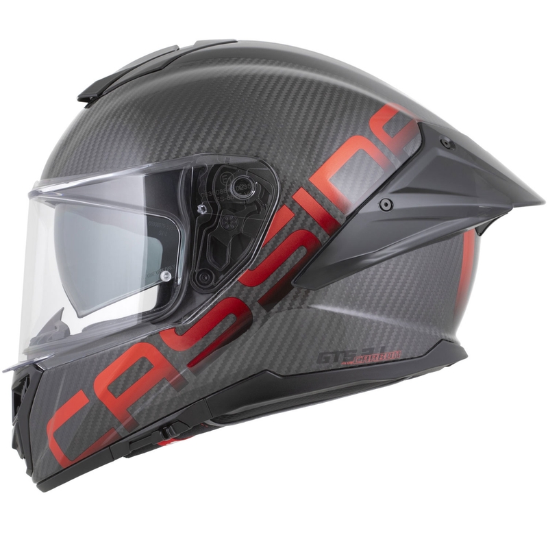 Cassida Integral GTS 2.1 Plus Carbon integraal motorhelm mat carbon-rood