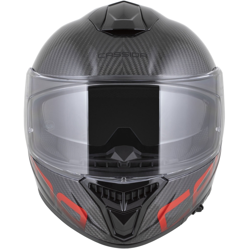 Cassida Integral GTS 2.1 Plus Carbon integraal motorhelm mat carbon-rood