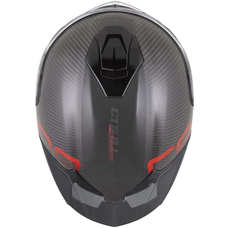 Cassida Integral GTS 2.1 Plus Carbon integraal motorhelm mat carbon-rood