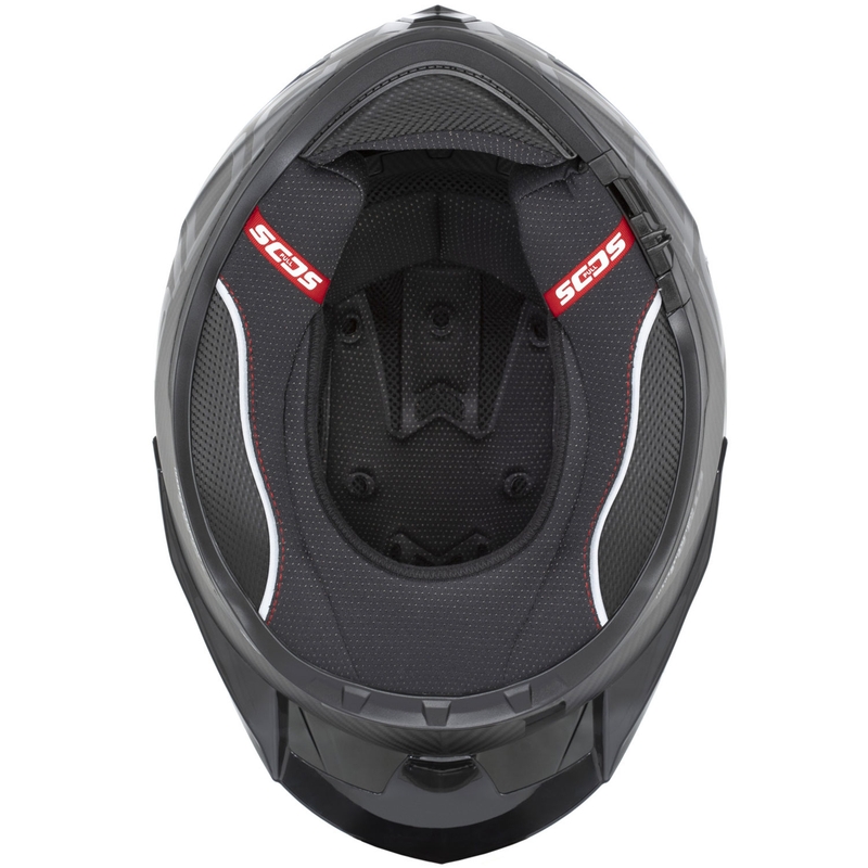Cassida Integral GTS 2.1 Plus Carbon integraal motorhelm mat carbon-rood