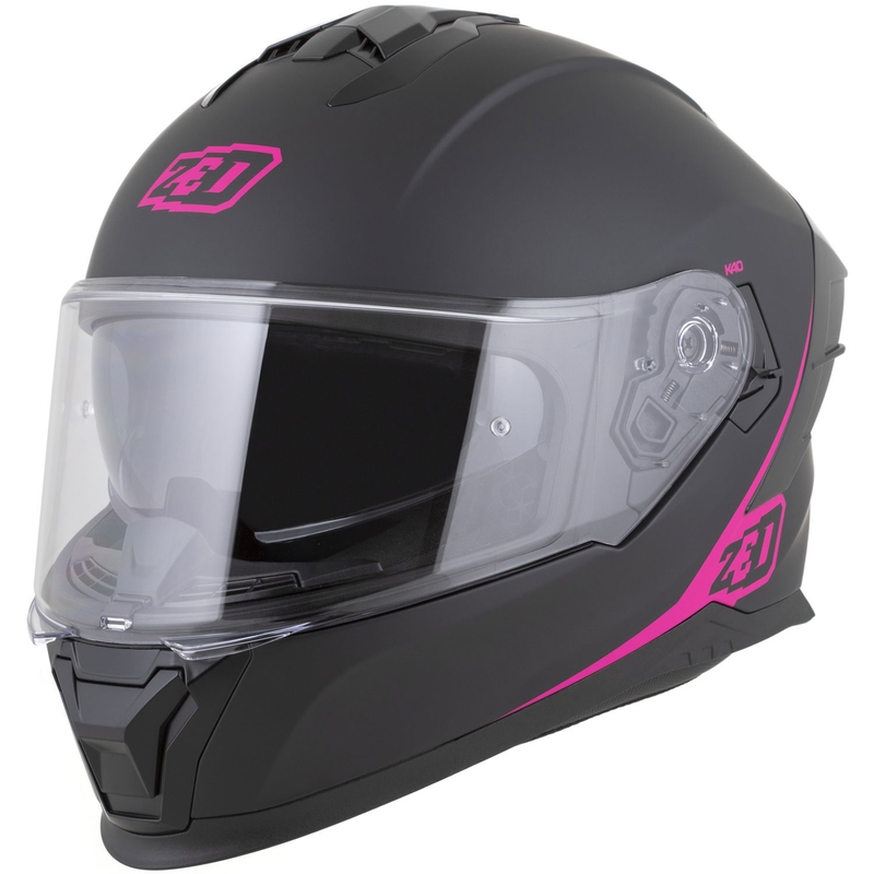 Integraal motorhelm ZED K40 mat zwart-roze