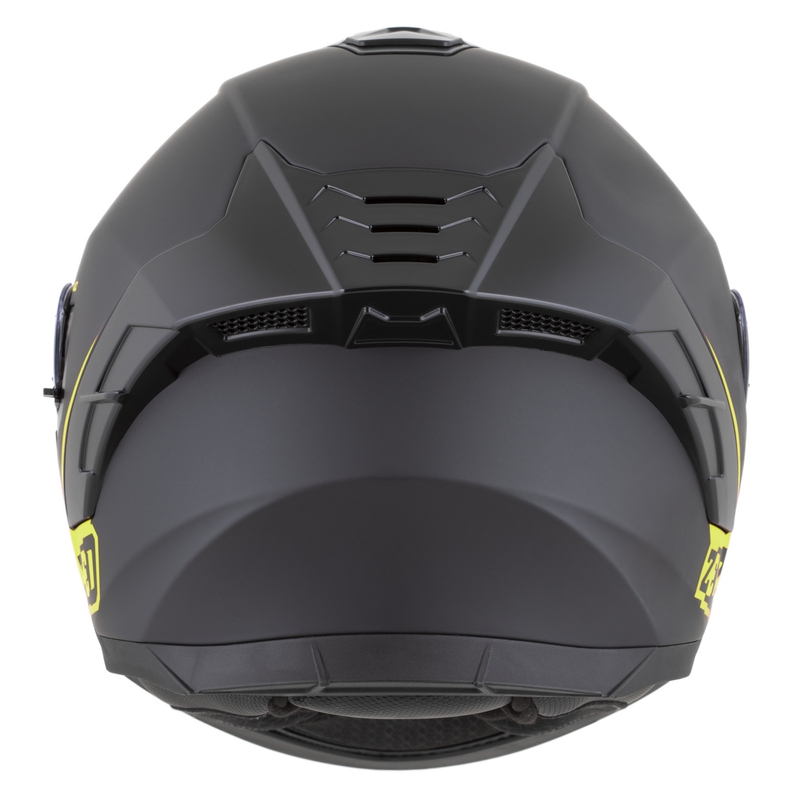 Integraal motorhelm ZED K40 mat zwart-fluo geel