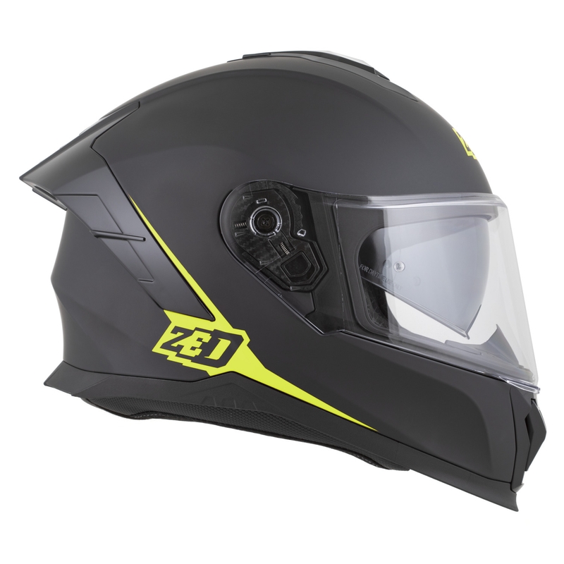 Integraal motorhelm ZED K40 mat zwart-fluo geel