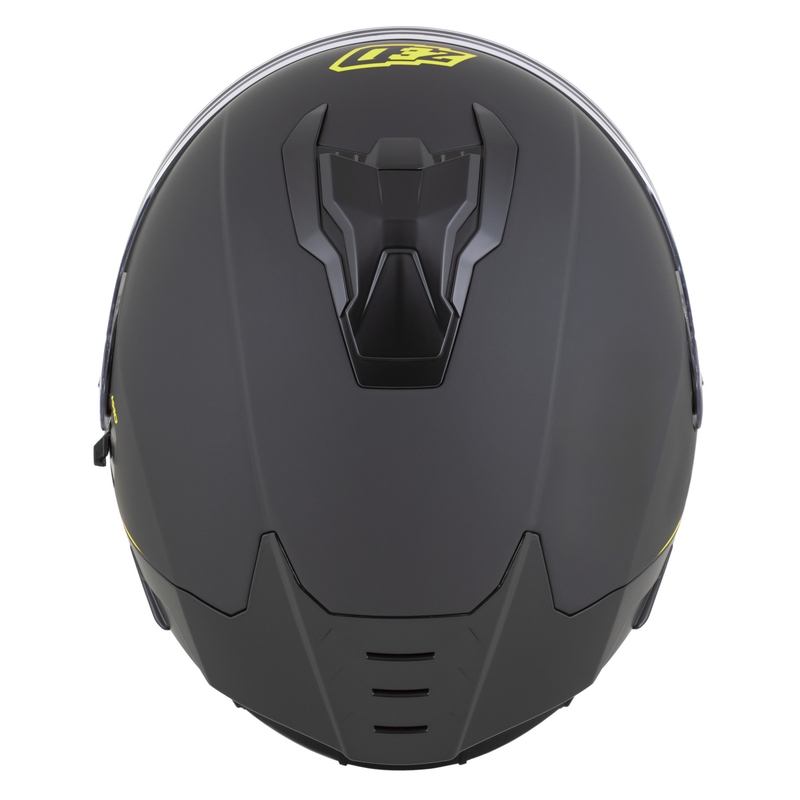 Integraal motorhelm ZED K40 mat zwart-fluo geel