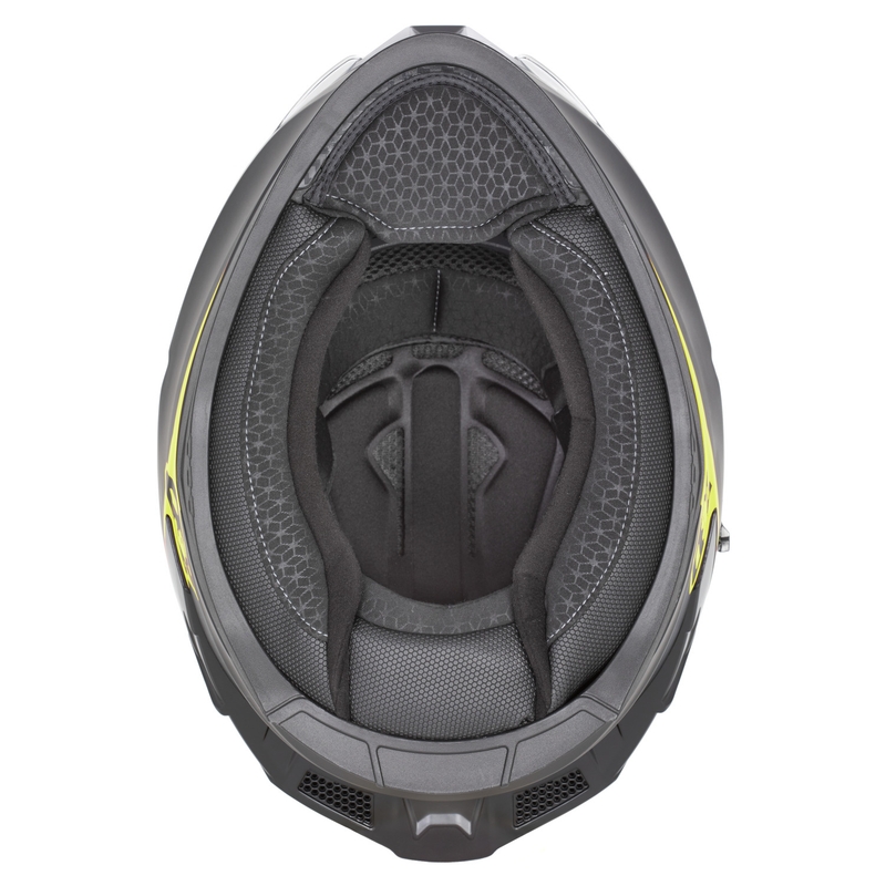 Integraal motorhelm ZED K40 mat zwart-fluo geel