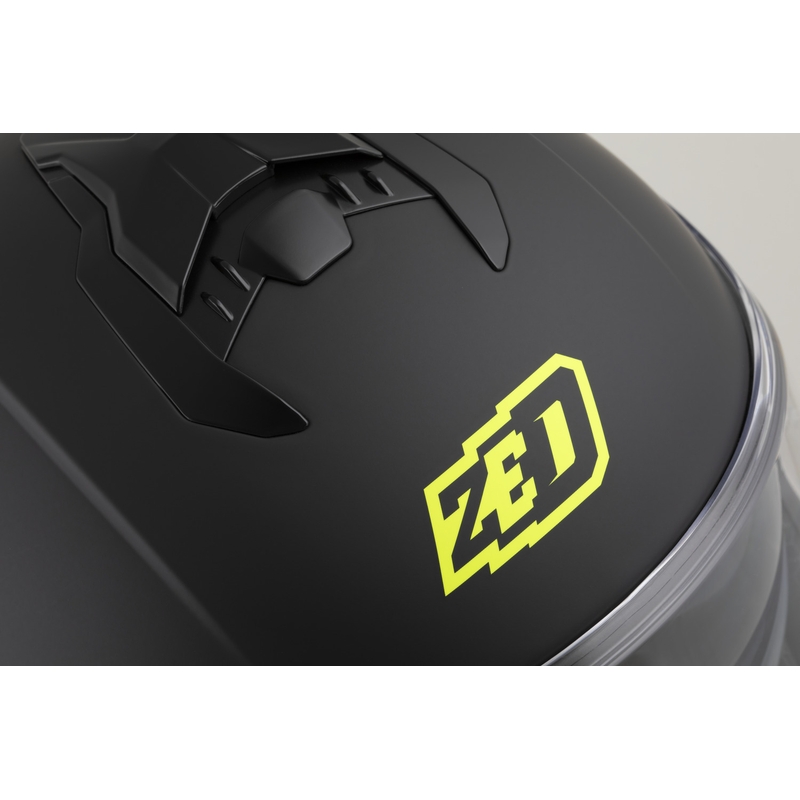 Integraal motorhelm ZED K40 mat zwart-fluo geel