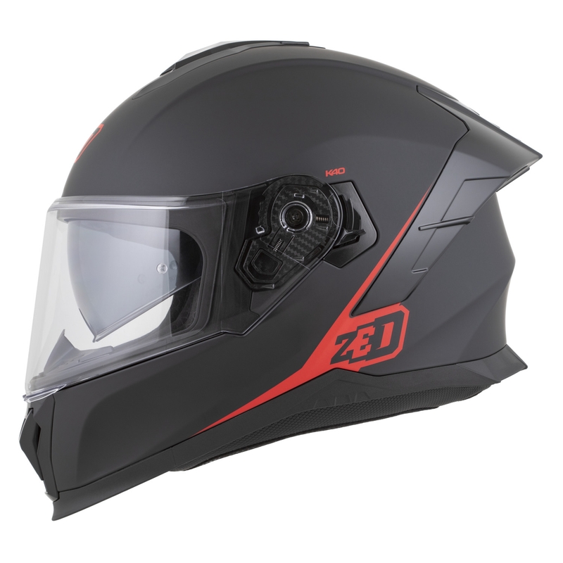 Integraal motorhelm ZED K40 mat zwart-rood