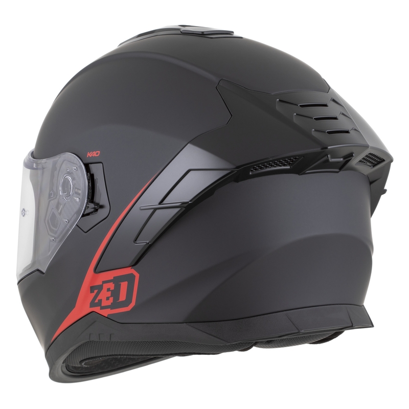 Integraal motorhelm ZED K40 mat zwart-rood