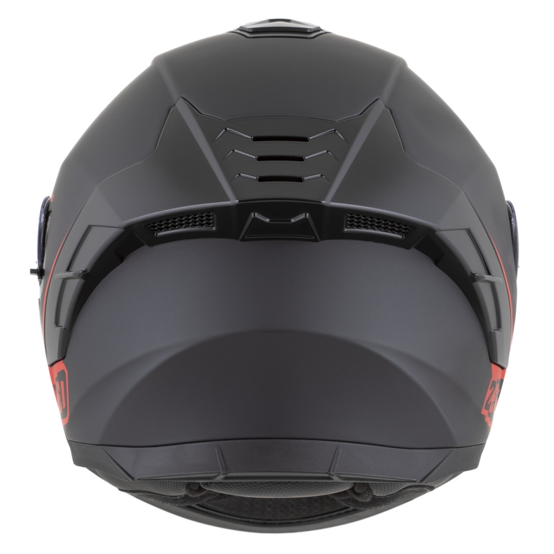 Integraal motorhelm ZED K40 mat zwart-rood