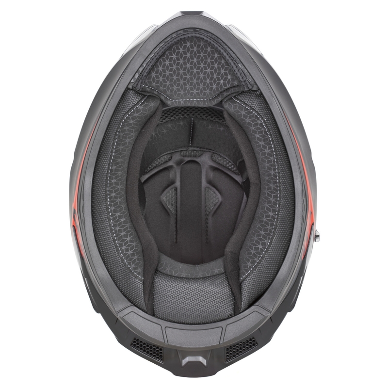Integraal motorhelm ZED K40 mat zwart-rood