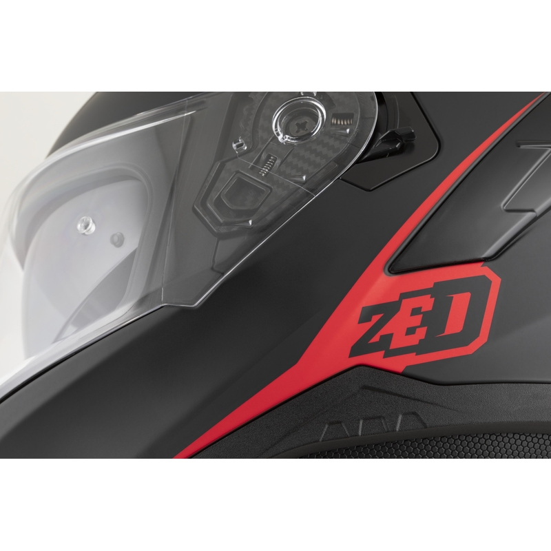 Integraal motorhelm ZED K40 mat zwart-rood