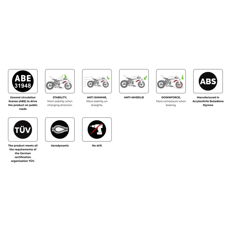 Přední spoilery PUIG NAKED černý