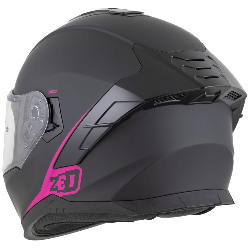 Integraal motorhelm ZED K40 mat zwart-roze