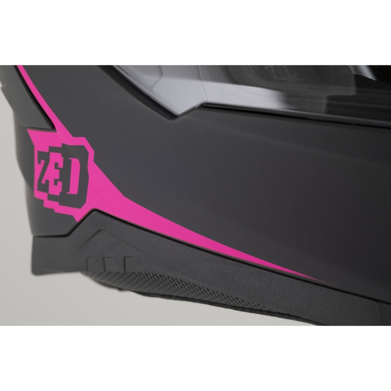 Integraal motorhelm ZED K40 mat zwart-roze