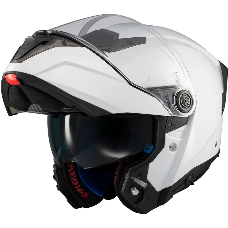 Flip-up motorhelm MT Atom 2 SV Pure A0 wit