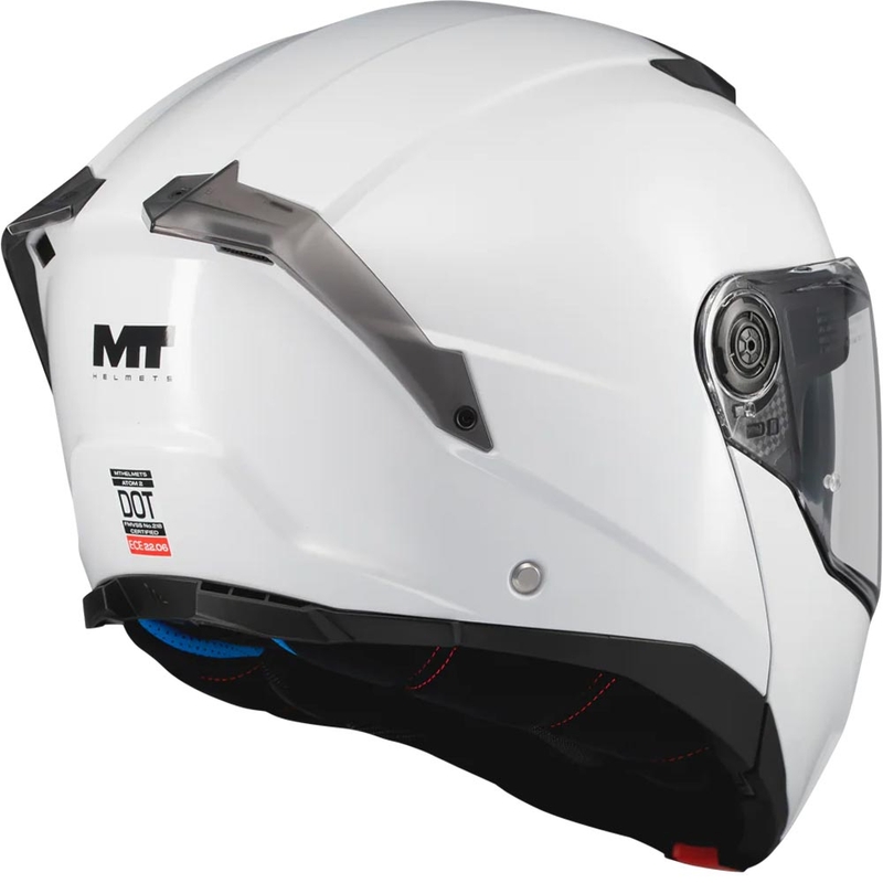 Flip-up motorhelm MT Atom 2 SV Pure A0 wit