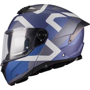 Opklapbare motorhelm MT Atom 2 SV Dexter C2 mat blauwgrijs