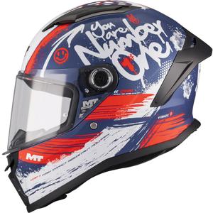 Kinder integraal motorhelm MT Stinger 2 Rocket C17 blauw-rood-wit
