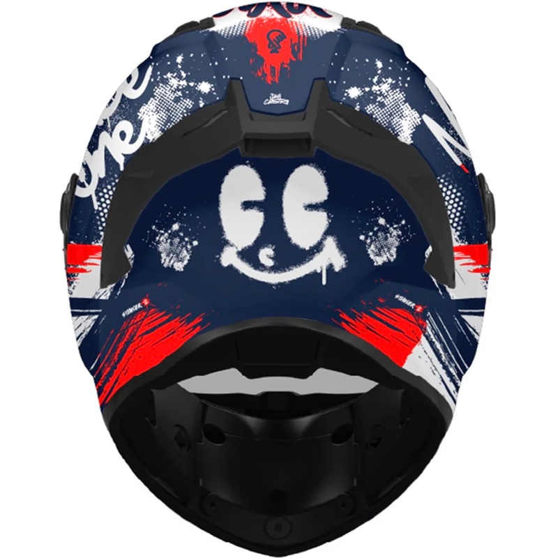 Kinder integraal motorhelm MT Stinger 2 Rocket C17 blauw-rood-wit