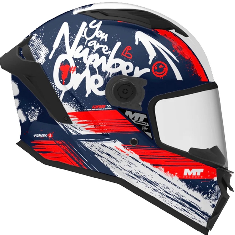 Kinder integraal motorhelm MT Stinger 2 Rocket C17 blauw-rood-wit
