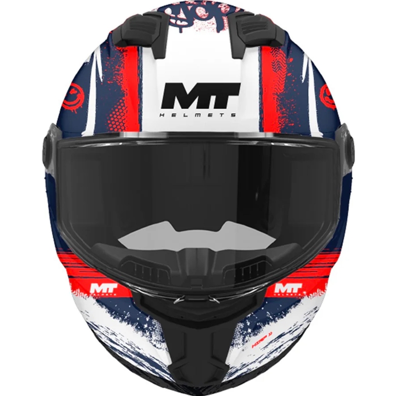 Kinder integraal motorhelm MT Stinger 2 Rocket C17 blauw-rood-wit