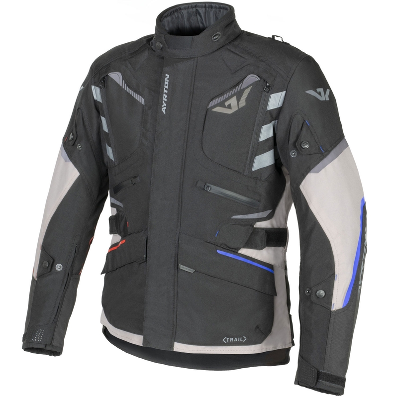Ayrton Trail motorjack wit-zwart-rood-blauw-grijs