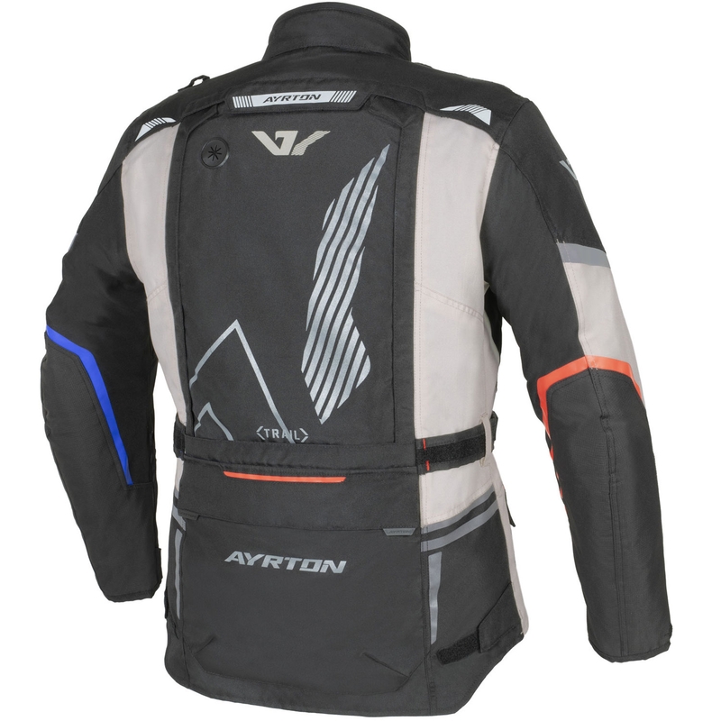 Ayrton Trail motorjack wit-zwart-rood-blauw-grijs