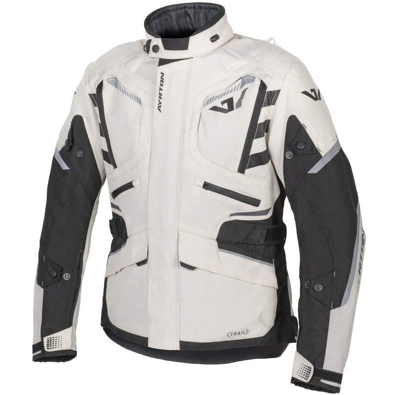 Ayrton Trail motorjack wit-zwart-grijs
