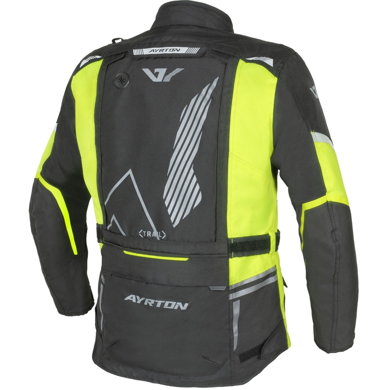 Ayrton Trail motorjack zwart-fluo geel-grijs