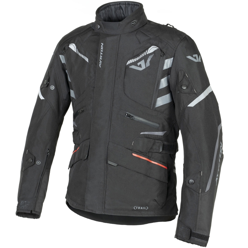 Ayrton Trail motorjack zwart-grijs-rood
