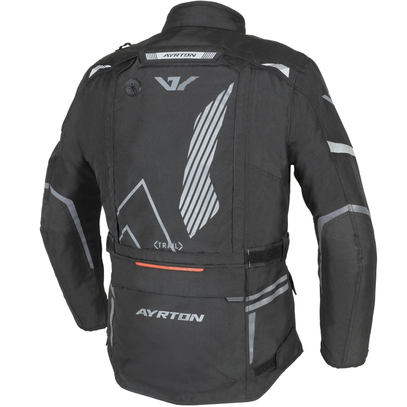 Ayrton Trail motorjack zwart-grijs-rood