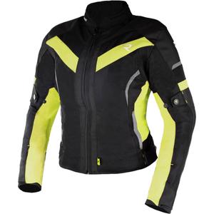 Dames Motorjack Street Racer Betty II Air Zwart-Fluo Geel
