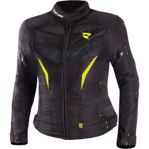 Dames Motorjas Street Racer Rose Zwart-Fluo Geel