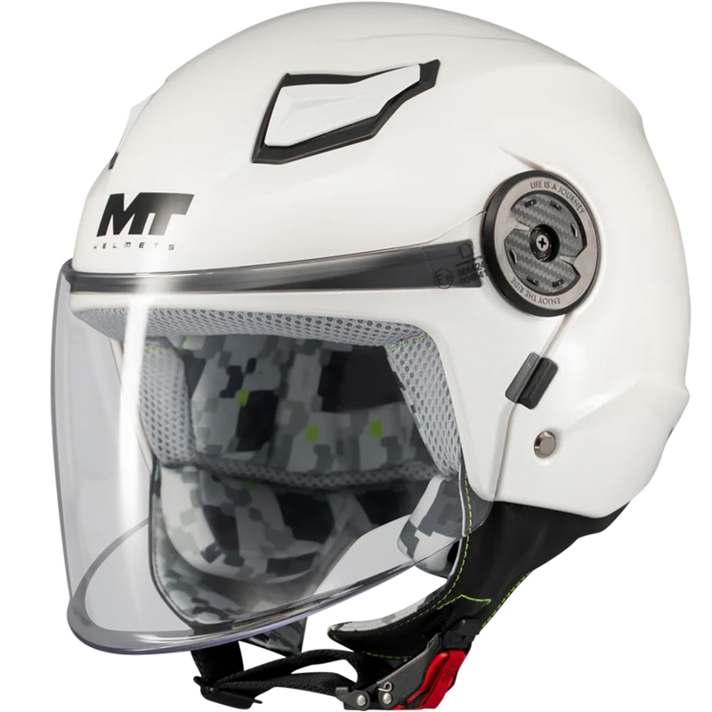 Kinder open motorhelm MT Lite Pure A0 wit